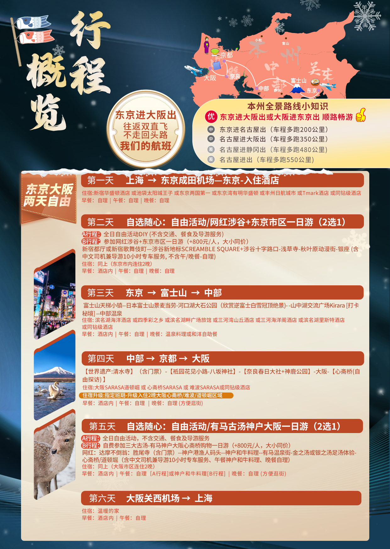 玲珑双自由本州网红双自由6日游神通在线